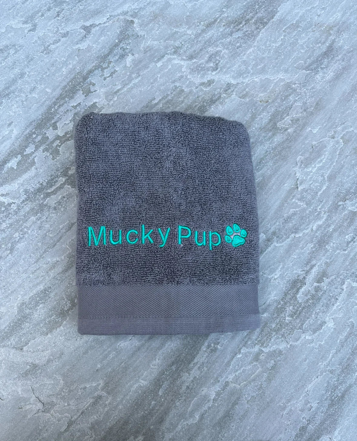 'Mucky Pup' Embroidered Pet Towel - Lots Of Colours