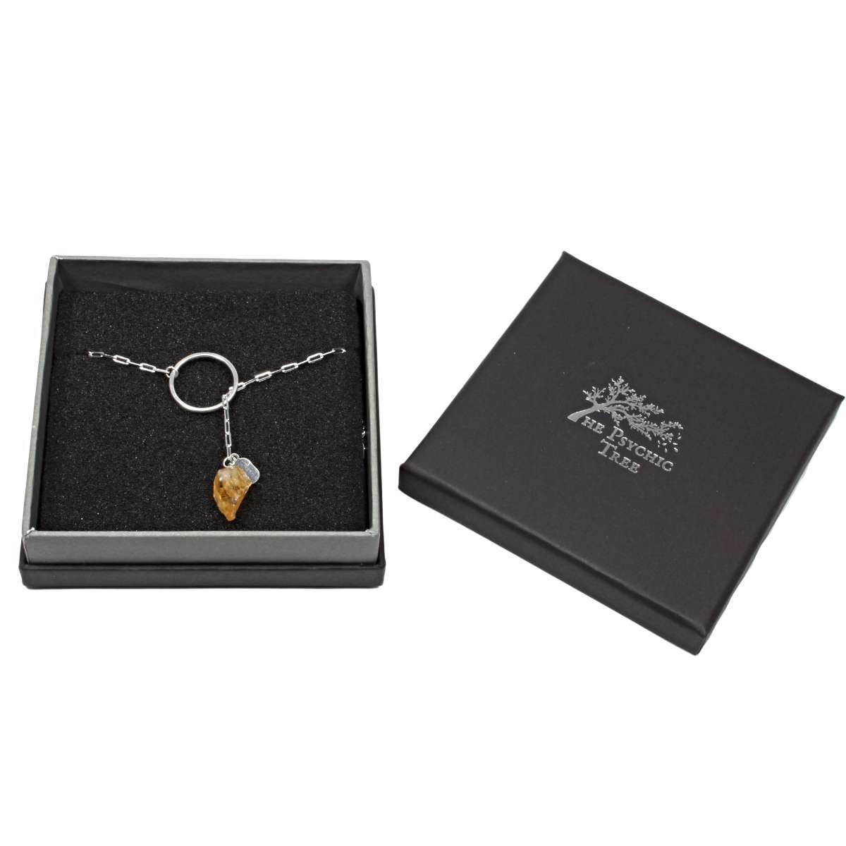 Citrine Eternity Necklace - Silver