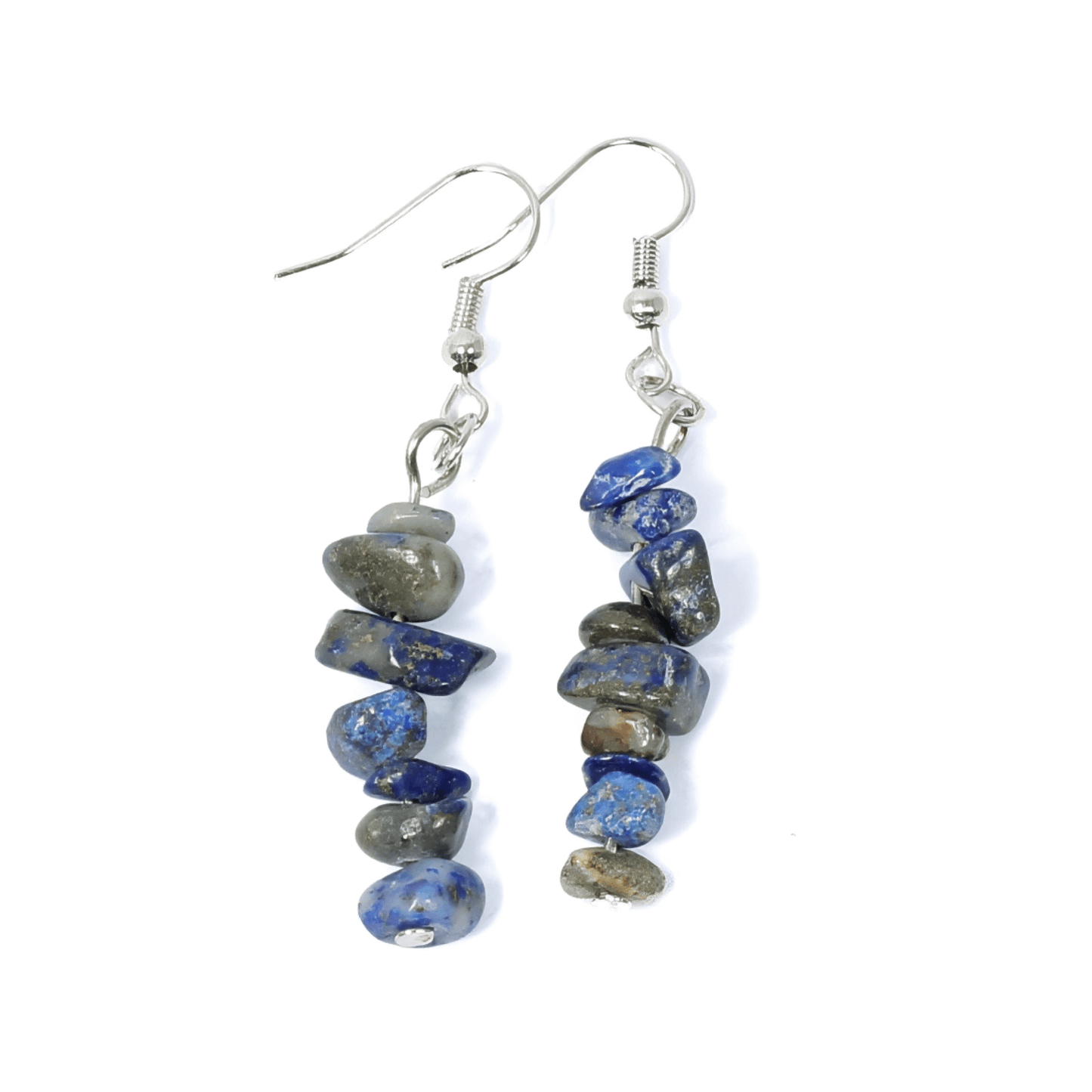 Lapis Lazuli Crystal Chip Drop Earrings
