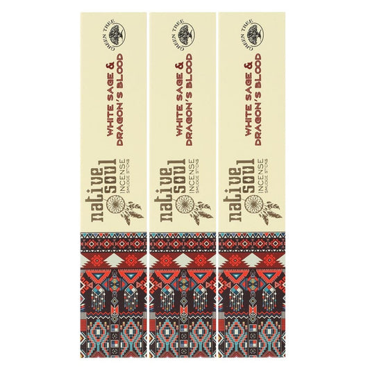 White Sage & Dragons Blood - Native Soul Incense Sticks