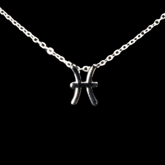 Pisces Zodiac Silver Necklace