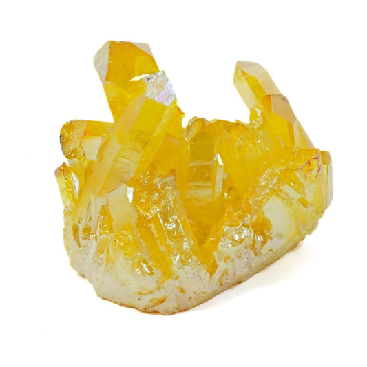 Yellow Aura Quartz Cluster (475g)