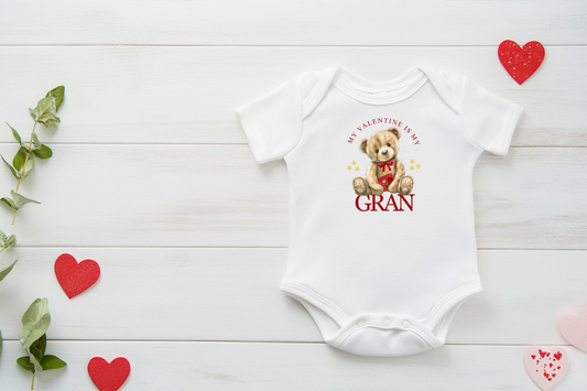 Baby Bodysuit with Heartfelt Valentine’s Design,GRAN