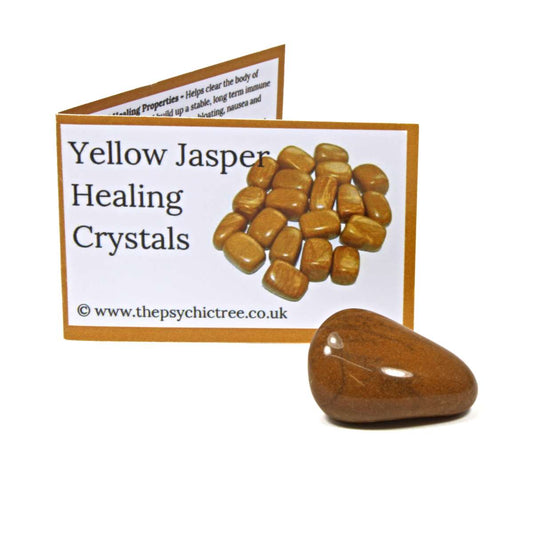 Yellow Jasper Polished Crystal & Guide Pack