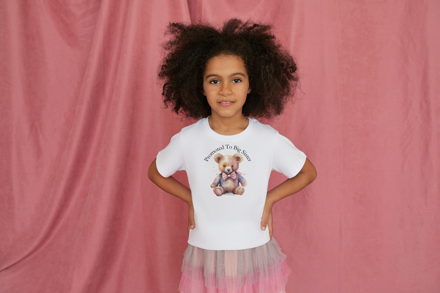 Promoted to big  sister kids t-shirt .