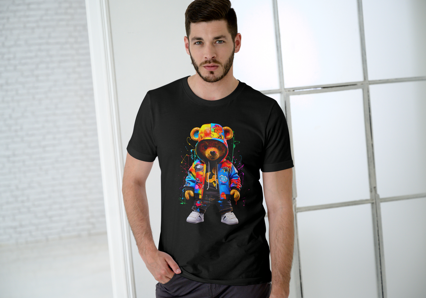 Couple T-Shirts - Hip-Hop Teddy Bear & Cool Girl Designs