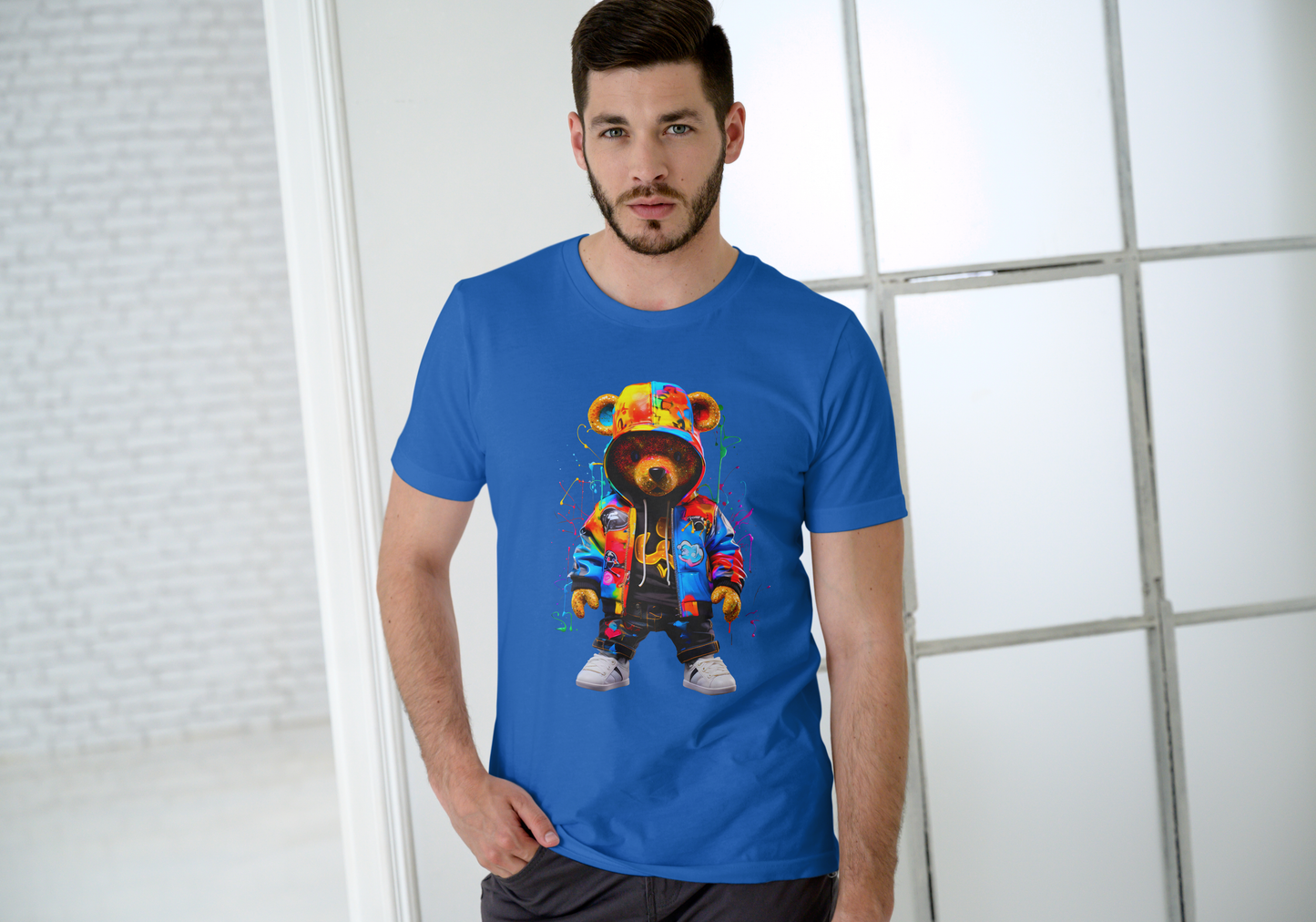 Couple T-Shirts - Hip-Hop Teddy Bear & Cool Girl Designs