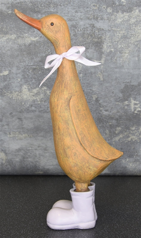 Wooden Duck With Box 29cm