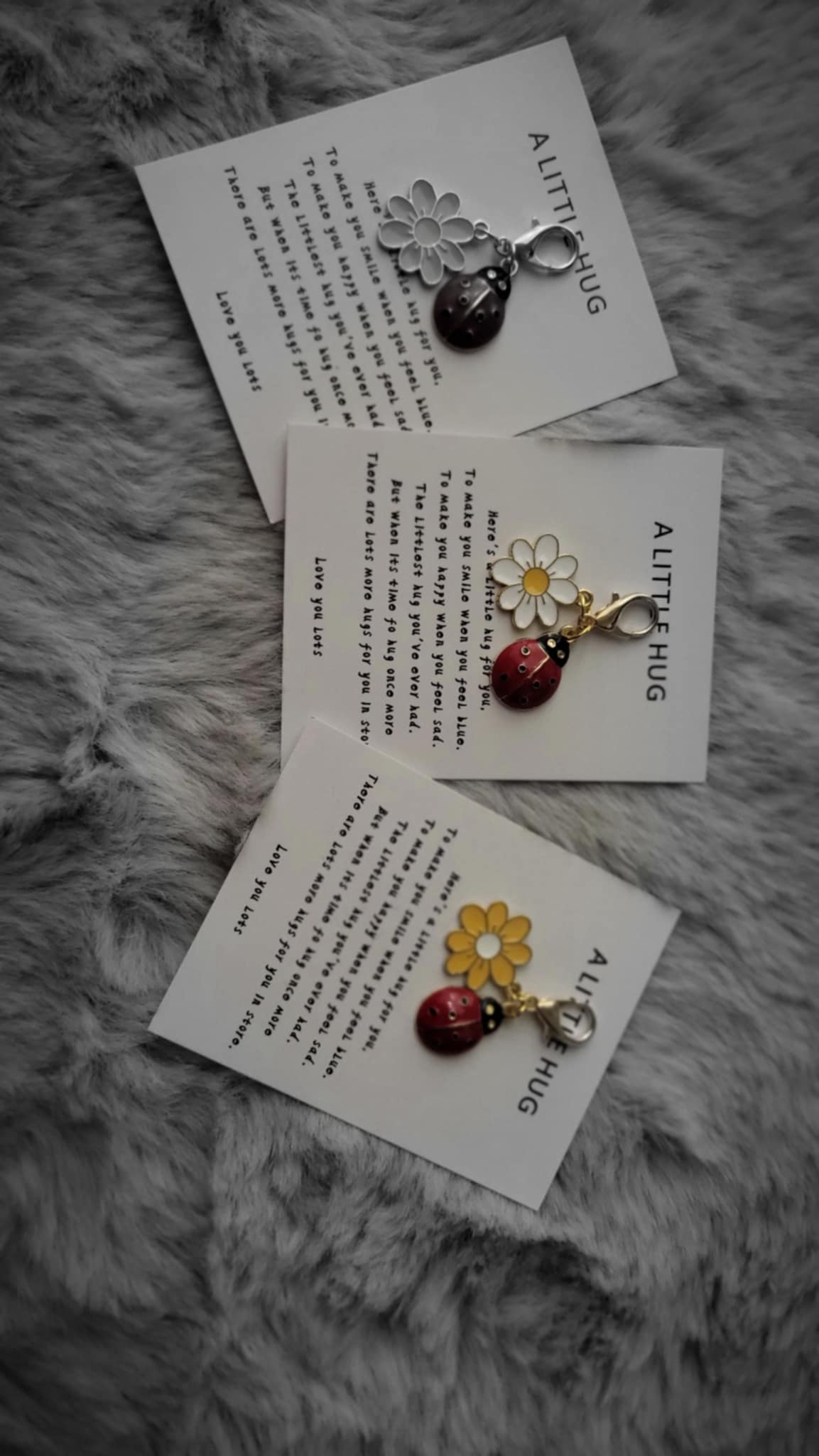 Ladybug pocket hug. Pocket hug. Comfort gift. Get well soon gift. Anxiety gift. Ladybird lovers gift. Friendship gift.