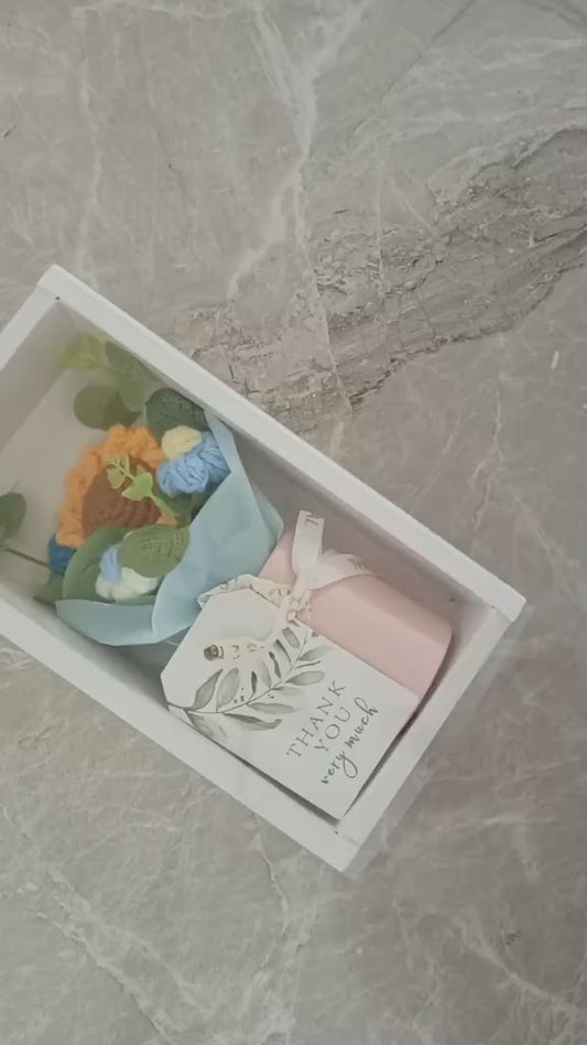 Handmade Crochet Sunflower in Gift Box – 22cm