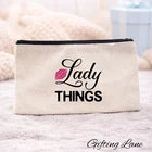 Funny Makeup Bag Cosmetic Pouch | Makeup Quote Gift | Beauty Travel Zip Bag