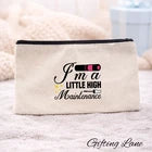 Funny Makeup Bag Cosmetic Pouch | Makeup Quote Gift | Beauty Travel Zip Bag